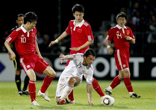 中国对法国队1:0